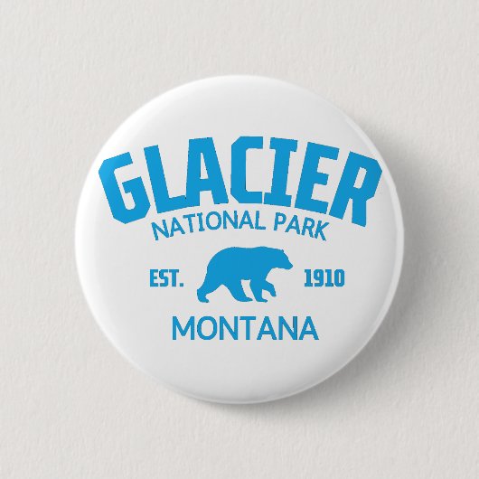 Badge Rond 5 Cm Parc national du Glacier (Devant)