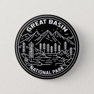Badge Rond 5 Cm Parc national du Grand Bassin Nevada Vintage Monol