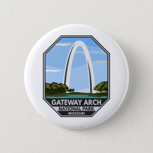 Badge Rond 5 Cm Parc national Gateway Arch Missouri