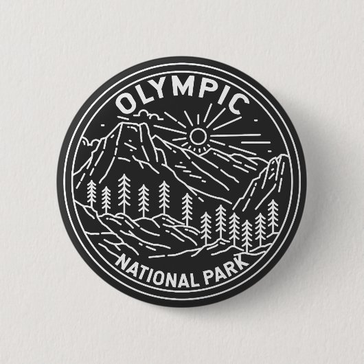 Badge Rond 5 Cm Parc national olympique Washington Monoline (Devant)