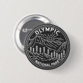 Badge Rond 5 Cm Parc national olympique Washington Monoline (Devant & derrière)
