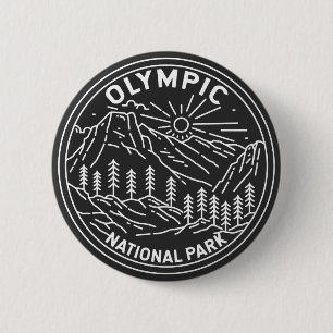 Badge Rond 5 Cm Parc national olympique Washington Monoline