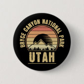 Badge Rond 5 Cm Parc national Retro Bryce Canyon Utah (Devant)
