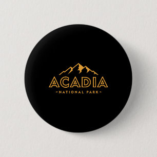 Badge Rond 5 Cm Parc national rétro d'Acadia Maine Établ 1916 Homm