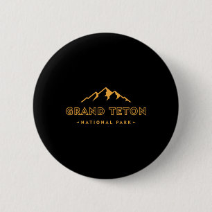 Badge Rond 5 Cm Parc national rétro Grand Teton Wyoming Ét 1929 H
