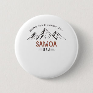 Badge Rond 5 Cm Parc national vintage des Samoa américaines