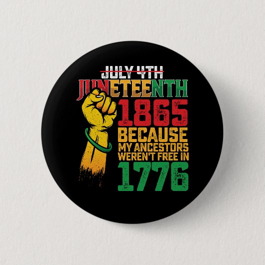 Badge Rond 5 Cm Parce que Mes ancêtres n'étaient pas libres en 177 (Devant)