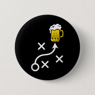 Badge Rond 5 Cm Parcours de bière course drôle de jeu de football