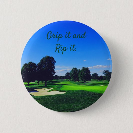 Badge Rond 5 Cm Parcours de golf Grip it et Rip it (Devant)