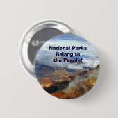 Badge Rond 5 Cm Parcs nationaux Appartient au bouton du peuple, Ép (Devant & derrière)