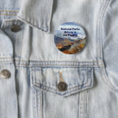 Badge Rond 5 Cm Parcs nationaux Appartient au bouton du peuple, Ép (En situation)