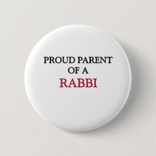 Badge Rond 5 Cm Parent fier de RABBIN (Devant)