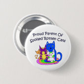 Badge Rond 5 Cm Parent fier des chats putréfiés corrompus (Devant & derrière)