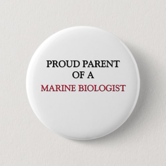 Badge Rond 5 Cm Parent fier d'un BIOLOGISTE MARIN (Devant)