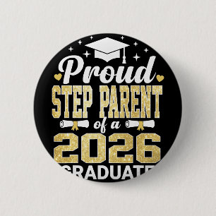 Badge Rond 5 Cm Parent fière d'un diplômé de 2026 Cl de gradué