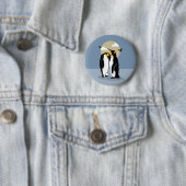 Badge Rond 5 Cm parents de pingouins empereurs (En situation)