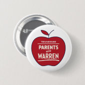 Badge Rond 5 Cm Parents du Tennessee avec Elizabeth Warren (Devant & derrière)