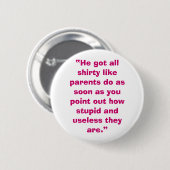 Badge Rond 5 Cm Parents inutiles (Devant & derrière)