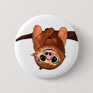 Badge Rond 5 Cm Paresse accrochante
