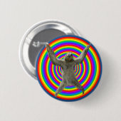 Badge Rond 5 Cm Paresse d'arc-en-ciel (Devant & derrière)
