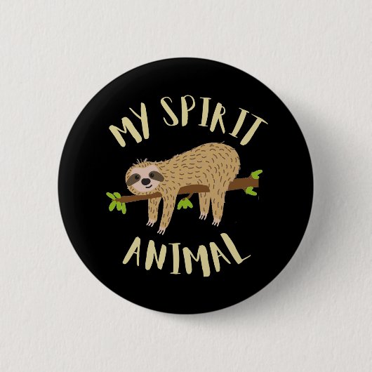 Badge Rond 5 Cm paresser mon animal spirituel (Devant)