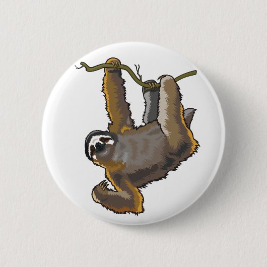 Badge Rond 5 Cm paresseux (Devant)