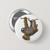 Badge Rond 5 Cm paresseux (Devant & derrière)