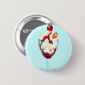 Badge Rond 5 Cm Parfait de crème glacée (Devant & derrière)