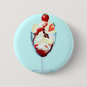 Badge Rond 5 Cm Parfait de crème glacée
