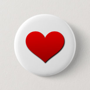 Badge Rond 5 Cm Parfait Red Valentine Heart