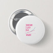 Badge Rond 5 Cm Parfois je pars sur un Tangent Funny Math Enseigna (Devant & derrière)