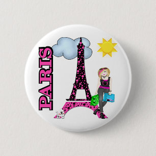 Badge Rond 5 Cm Paris