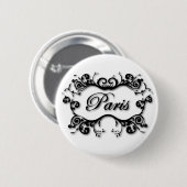 Badge Rond 5 Cm Paris avec ses manuscrits (Devant & derrière)