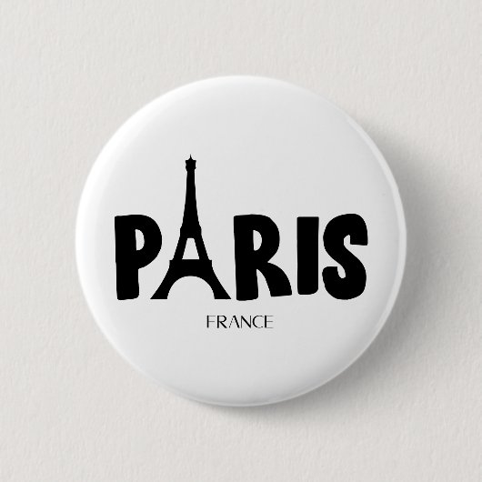Badge Rond 5 Cm Paris France (Devant)