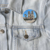 Badge Rond 5 Cm PARIS Notre Dame (En situation)