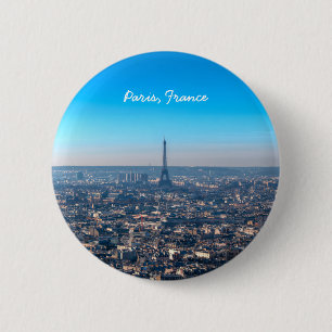 Badge Rond 5 Cm Paris Skyline