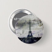 Badge Rond 5 Cm Paris texturisé en lavande (Devant & derrière)