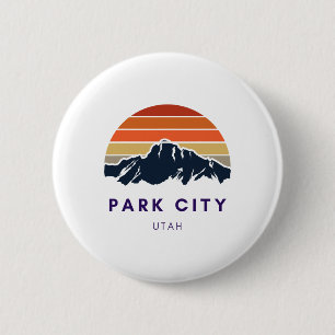Badge Rond 5 Cm Park City Utah Ski Snowboard Randonneurs Utah Gif