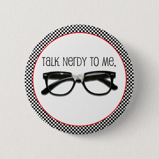 Badge Rond 5 Cm Parle Nerdy (Devant)