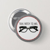 Badge Rond 5 Cm Parle Nerdy (Devant & derrière)