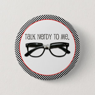 Badge Rond 5 Cm Parle Nerdy