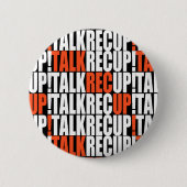Badge Rond 5 Cm Parle ! Rec ! Up! pour Podcaster et Podcast Fan (Devant)