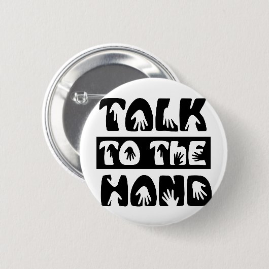 Badge Rond 5 Cm Parler À La Main (Devant & derrière)