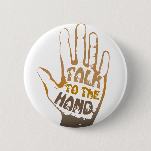 Badge Rond 5 Cm Parler À La Main (Devant)