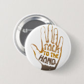 Badge Rond 5 Cm Parler À La Main (Devant & derrière)