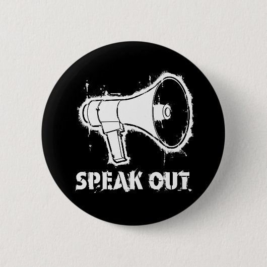 Badge Rond 5 Cm Parlez le bouton (Devant)