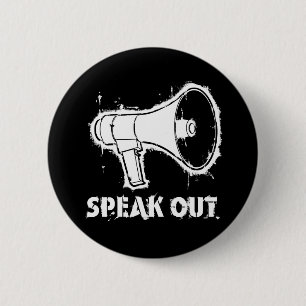Badge Rond 5 Cm Parlez le bouton