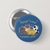 Badge Rond 5 Cm Pars ! (Chat) (Devant & derrière)