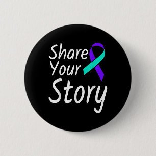 Badge Rond 5 Cm Partagez votre histoire Prévention du suicide Ribb