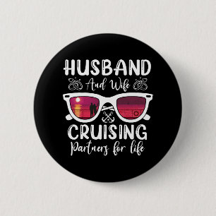 Badge Rond 5 Cm Partenaires de croisière mari et femme pour la vie